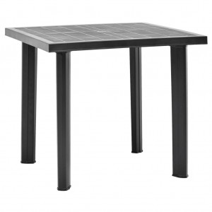 Mesa de jardim de plástico cinza 80x75x72 cm D