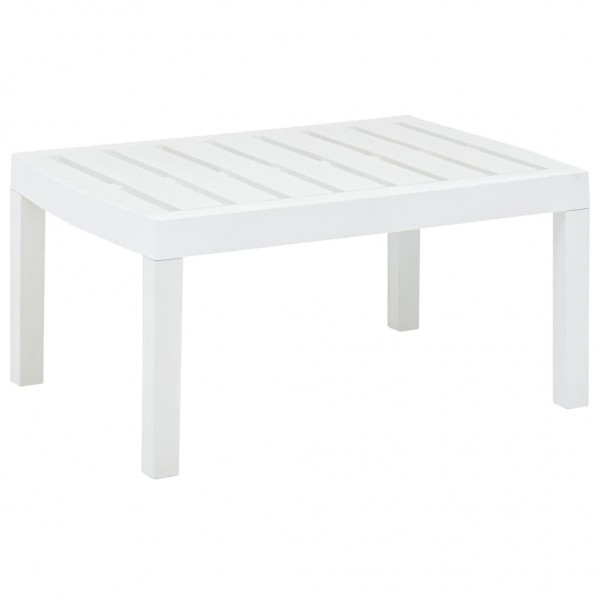 Mesa de jardim de plástico branco 78x55x38 cm D