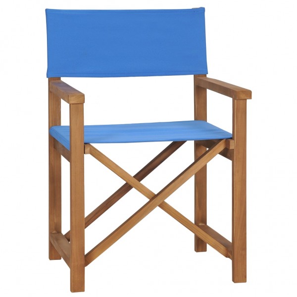 Silla de director de madera maciza de teca azul Silla de director de madera maciza de teca azul D