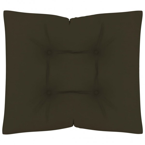 Cojín para sofá de palets de tela gris taupé 60x61.5x10 cm D