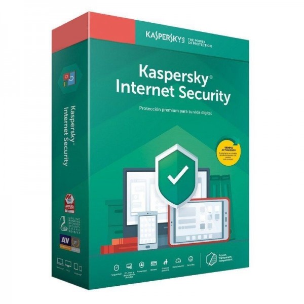 Antivirus kaspersky internet security 2020 - 5 dispositivos - 1 año - no cd D