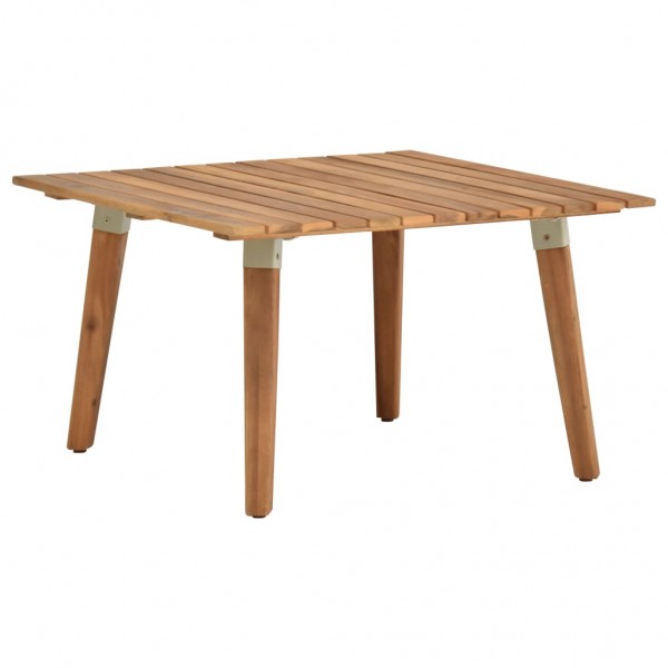 Mesa de centro de jardim madeira maciça de acácia 60x60x36 cm D