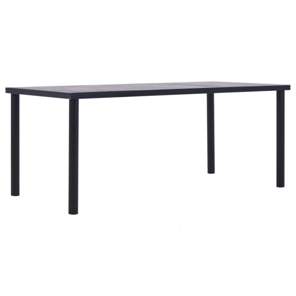 Mesa de comedor de MDF negro y gris hormigón 200x100x75 cm D