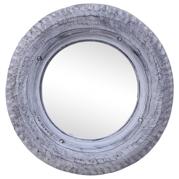 Espejo de caucho de neumático reciclado blanco 50 cm D
