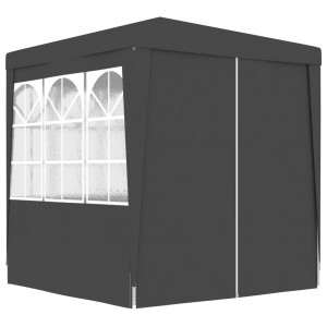 Carpa profesional para fiestas con paredes gris 90 g/m² 2x2 m D