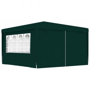 Carpa profesional para fiestas con paredes verde 90 g/m² 4x4 m D