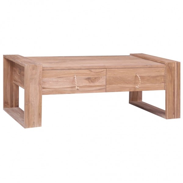 Mesa de centro de madera maciza de teca 110x60x40 cm D