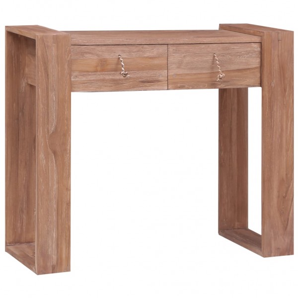 Mesa consola de madeira maciça de teca 90x35x75 cm D