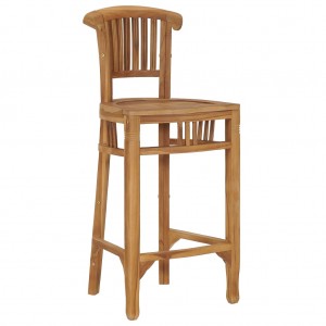 Taburete de cocina de madera maciza de teca D