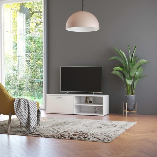Mueble para TV madera contrachapada blanco 120x34x37 cm D
