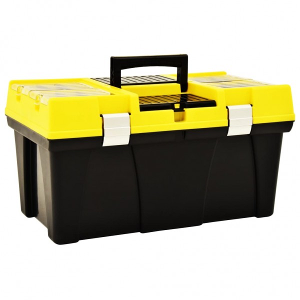 Caja de herramientas de plástico amarillo 595x337x316 mm D