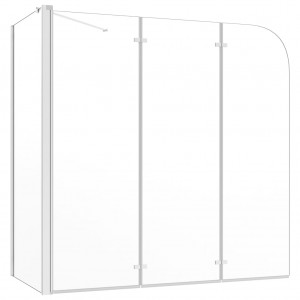 Mampara de ducha de vidrio templado transparente 120x69x130 cm D