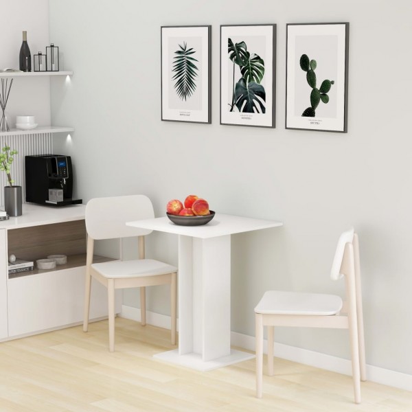 Mesa de jantar de madeira branco 60x60x75 cm D