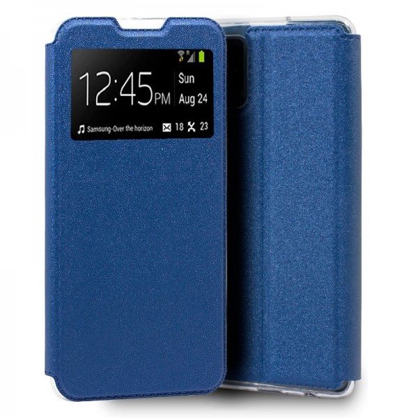 Funda Flip Cover Samsung A415 Galaxy A41 Liso Azul D