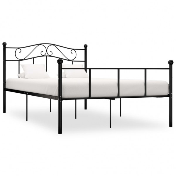 Estructura de cama de metal negro 160x200 cm D