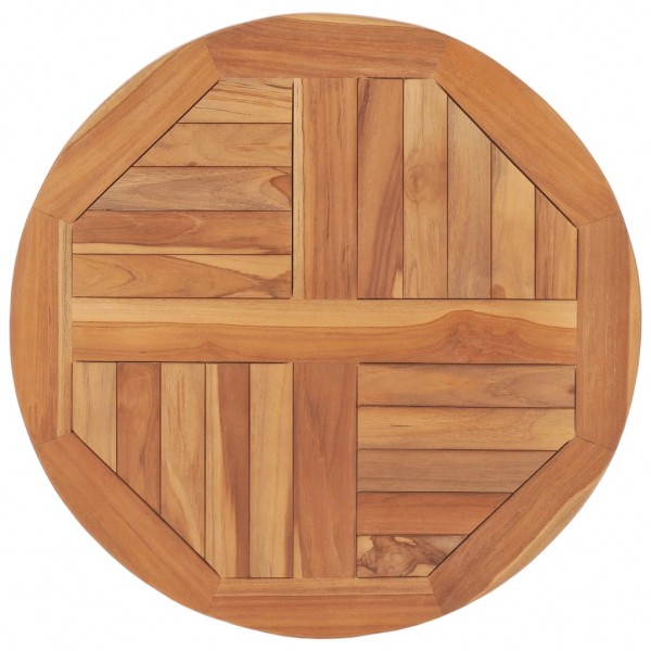 Superficie de mesa redonda madera maciza de teca 2.5 cm 60 cm D