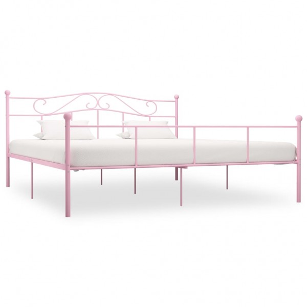 Estructura de cama de metal rosa 180x200 cm D