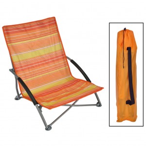 HI Cadeira de praia dobrável laranja 65x55x25/65cm D