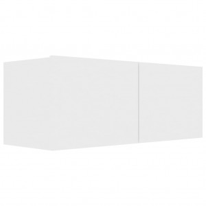 Mueble para TV madera contrachapada blanco 80x30x30 cm D