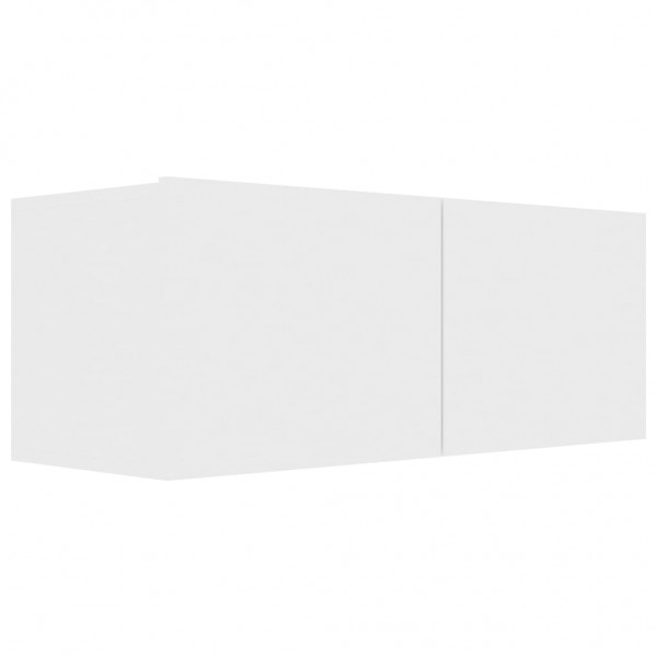 Mueble para TV madera contrachapada blanco 80x30x30 cm D
