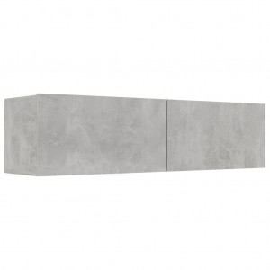Mobiliário para TV madeira contraplacada cinza concreto 120x30x30 cm H