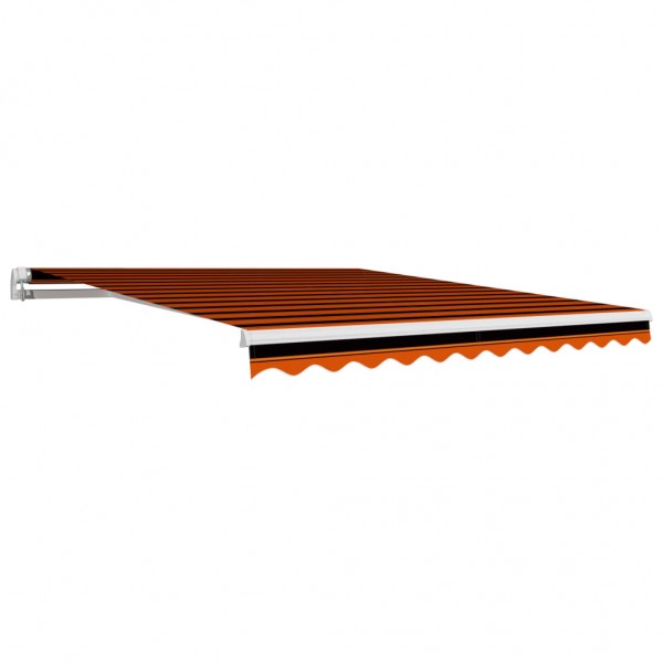 Toldo de lona naranja y marrón 300x250 cm D