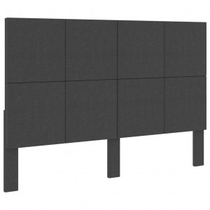 Cabecero copetudo de tela gris oscuro 180x200 cm D