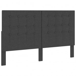 Cabecero de tela gris oscuro 160x200 cm D