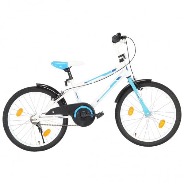 Bicicleta infantil 20 polegadas azul e branco D