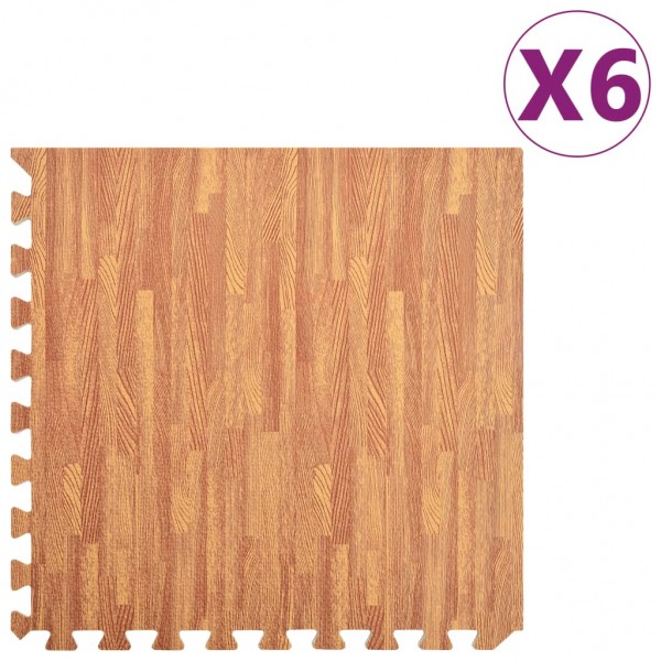 Almofadas de borracha EVA de madeira 54 uds 2.16 m2 D