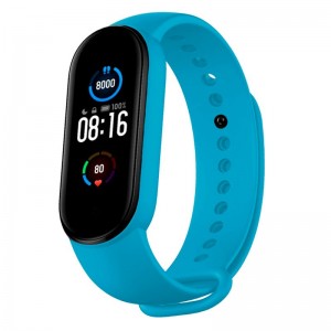 Cintura COOL para Xiaomi Minha faixa 5 / 6 / 7 / Amazfit Banda 5 Liso Celeste D