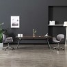 Sillas de comedor giratorias 2 unidades tela gris 1