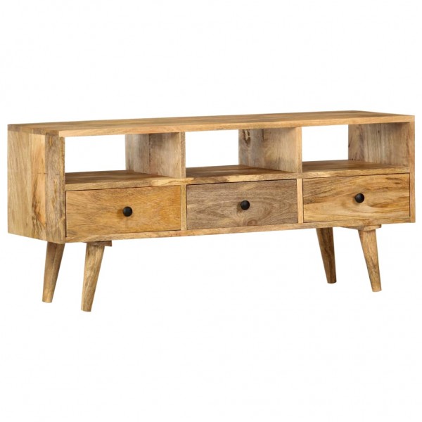 Mueble para TV de madera maciza de mango 110x36x50 cm D
