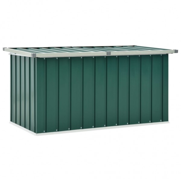 Caja de almacenamiento de jardín verde 129x67x65 cm D