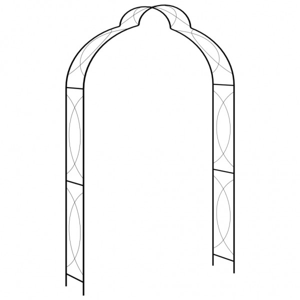 Arco de jardín hierro negro 150x34x240 cm D