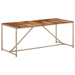 Mesa de jantar de madeira maciça de sheesham 180x90x76 cm D