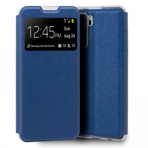 Funda COOL Flip Cover para Huawei P40 Lite 5G Liso Azul D