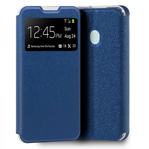 Funda Flip Cover Samsung A217 Galaxy A21s Liso Azul D