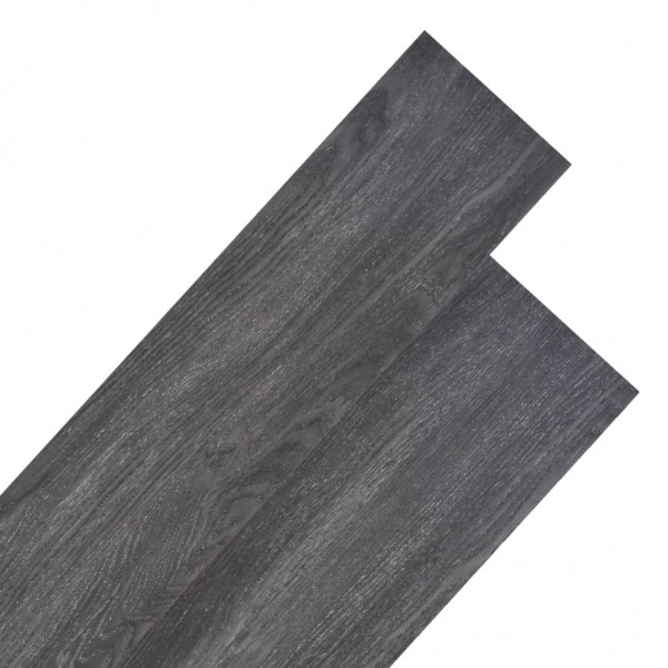 Lamas de piso não autoadhesivas PVC preto 4,46 m2 3 mm D