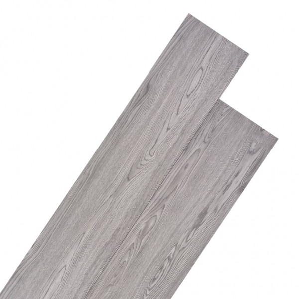 Lamas de piso não autoadhesivo PVC cinza escuro 4,46 m2 3 mm D