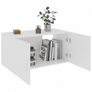 Armario de pared madera contrachapada blanco 80x39x40 cm H