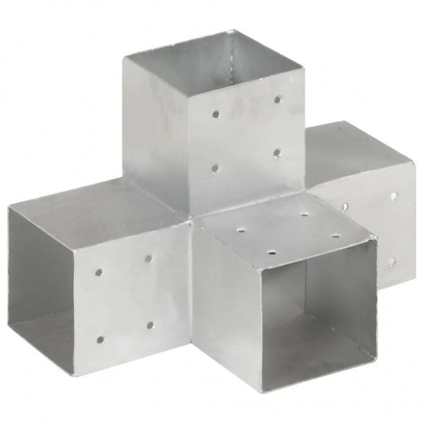 Conector de postes em forma de X de metal galvanizado 101x101 mm D