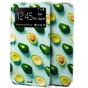 Fundação COOL Capa de Flip para Samsung A415 Galaxy A41 Desenhos de abacate D