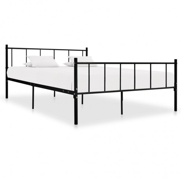 Estructura de cama de metal negro 180x200 cm D