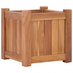 Arriate de madera maciza de teca 30x30x30 cm D