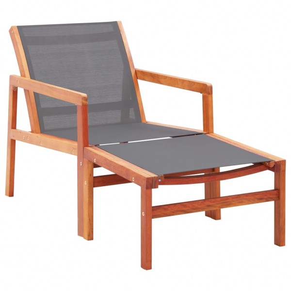 Cadeira de jardim com apoio de pés de madeira de eucalipto D