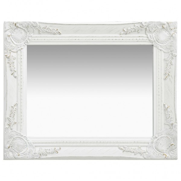 Espelho de parede de estilo barroco branco 50x40 cm D