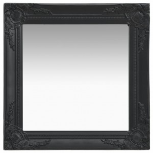Espejo de pared estilo barroco negro 50x50 cm D