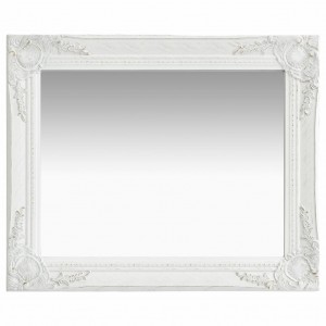 Espelho de parede estilo barroco 50x60 cm branco H
