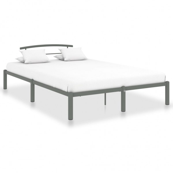 Estructura de cama de metal gris 160x200 cm D